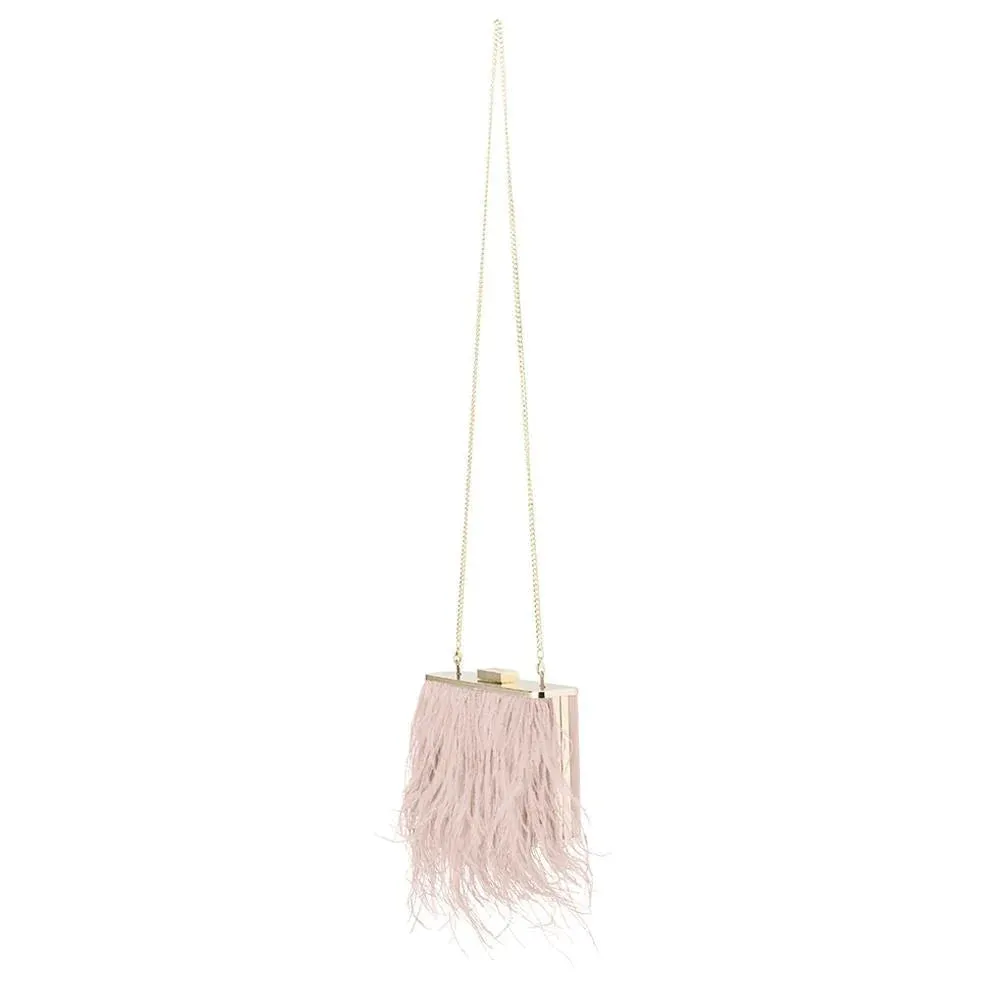 OB4773 ESTELLE feather clutch