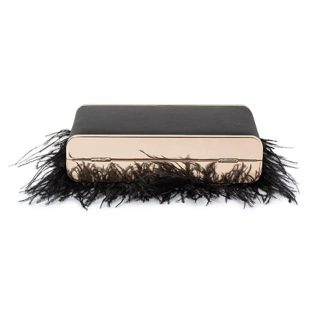 OB4773 ESTELLE feather clutch