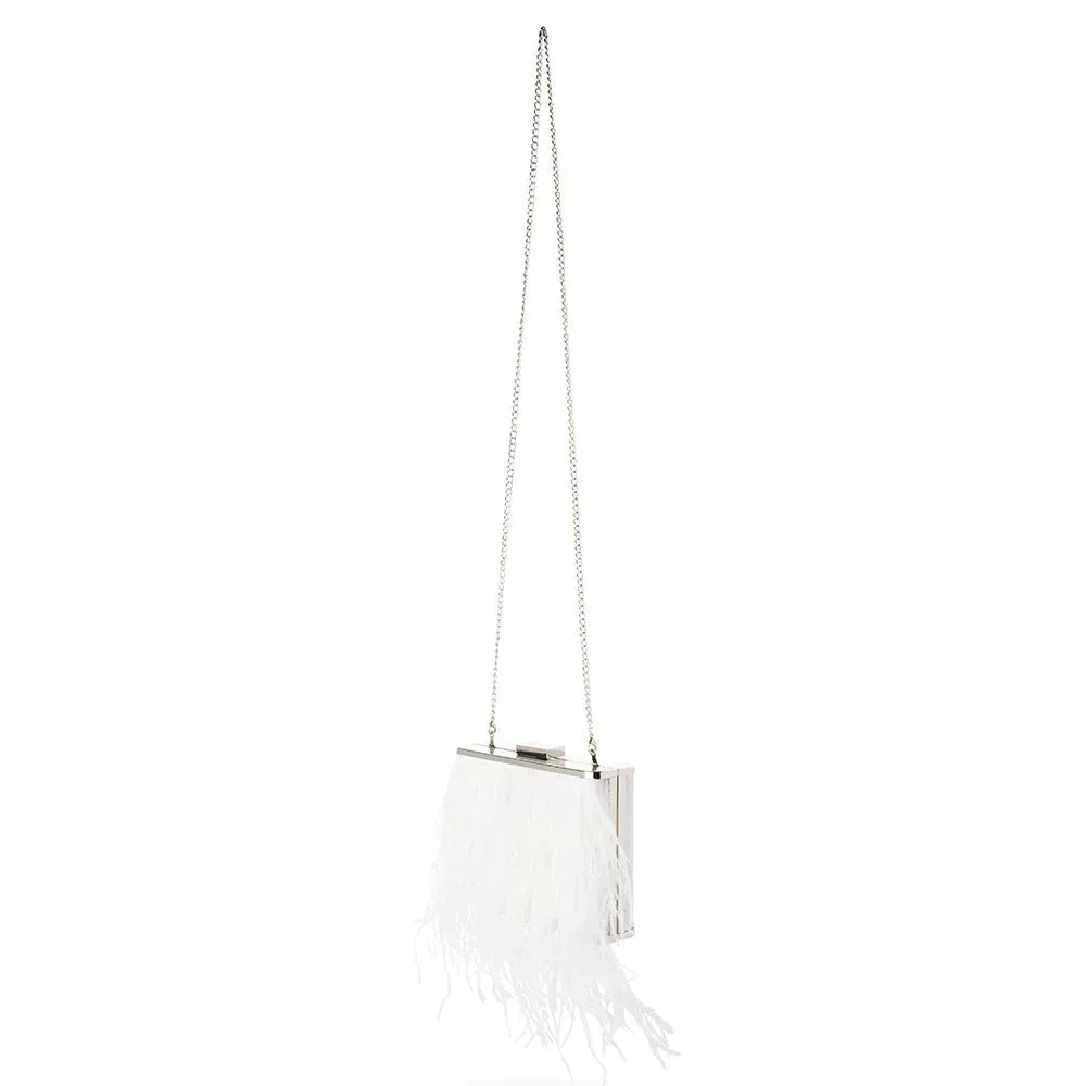 OB4773 ESTELLE feather clutch