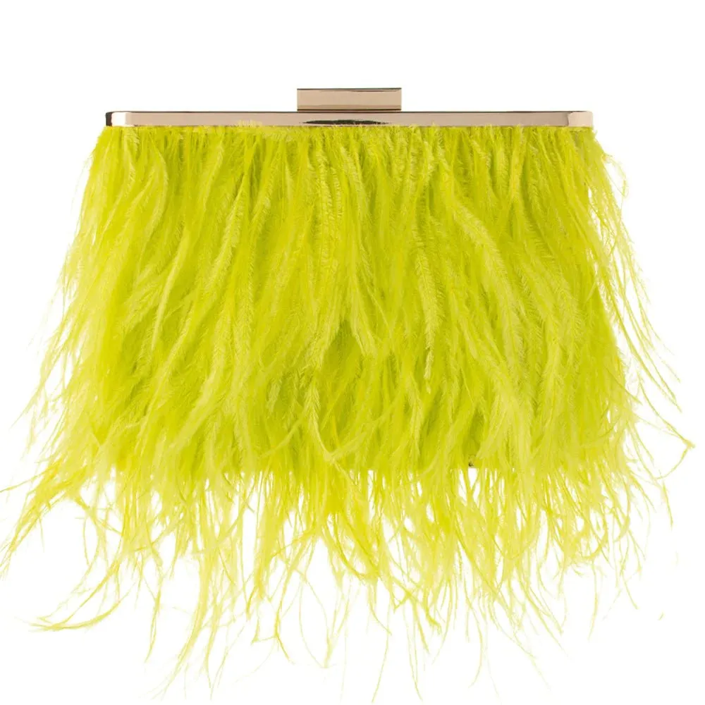 OB4773 ESTELLE feather clutch