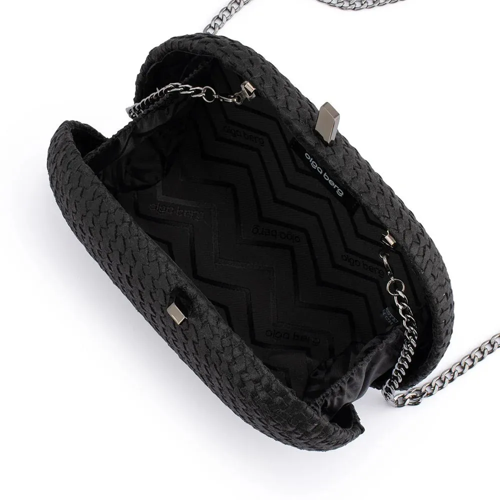 OB4813 LUCIA WOVEN OVAL CLUTCH