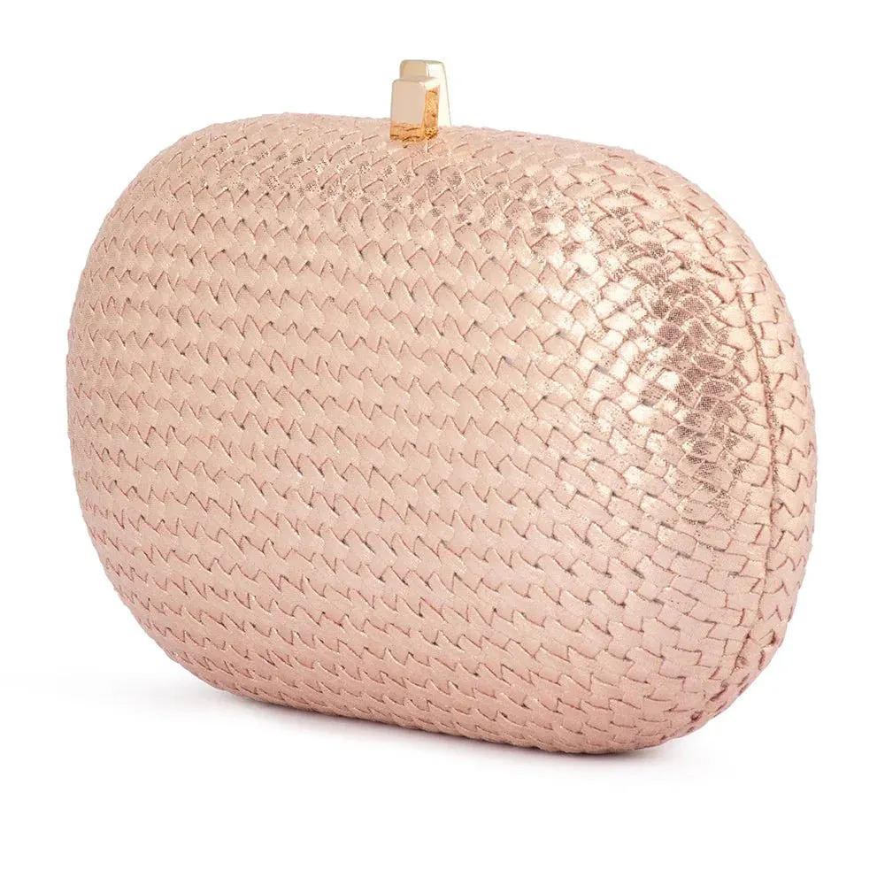 OB4813 LUCIA WOVEN OVAL CLUTCH