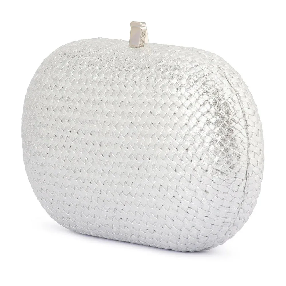 OB4813 LUCIA WOVEN OVAL CLUTCH