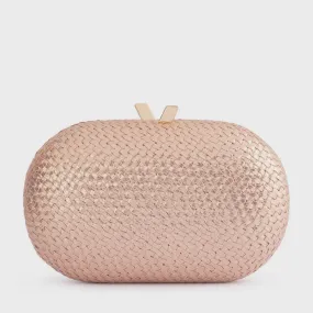 OB4813 LUCIA WOVEN OVAL CLUTCH