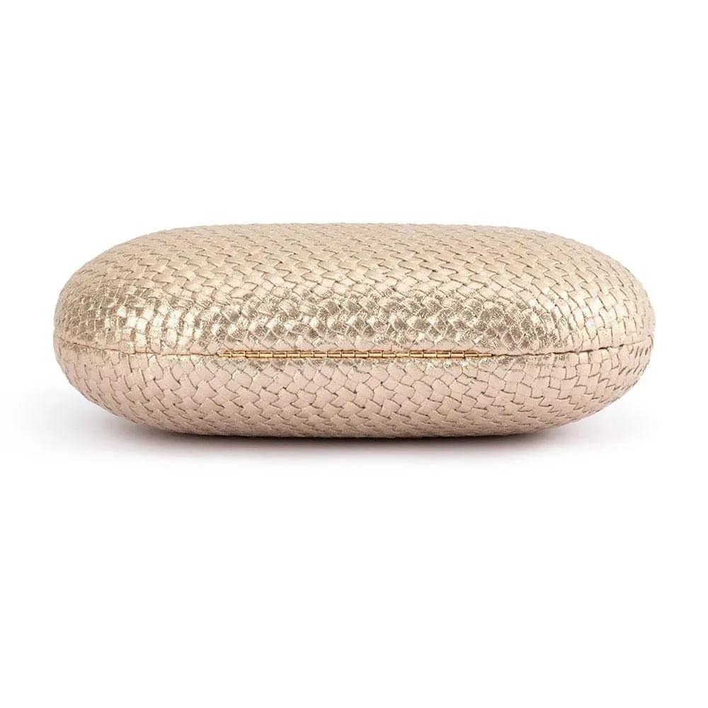 OB4813 LUCIA WOVEN OVAL CLUTCH