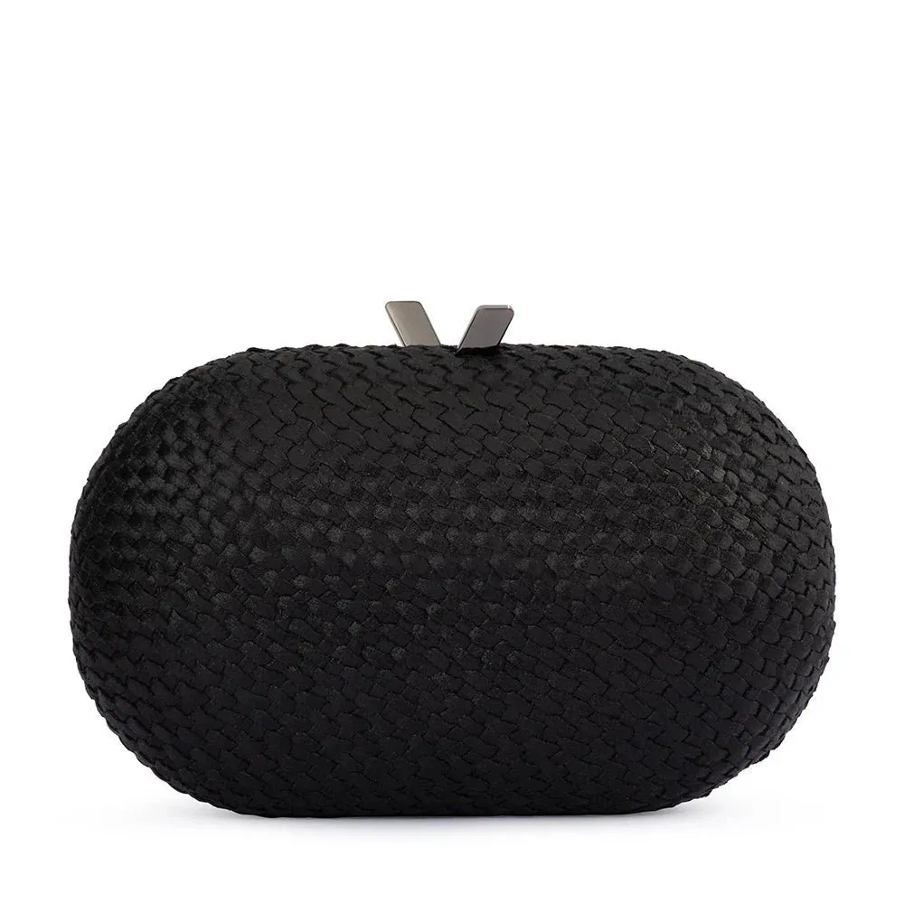 OB4813 LUCIA WOVEN OVAL CLUTCH