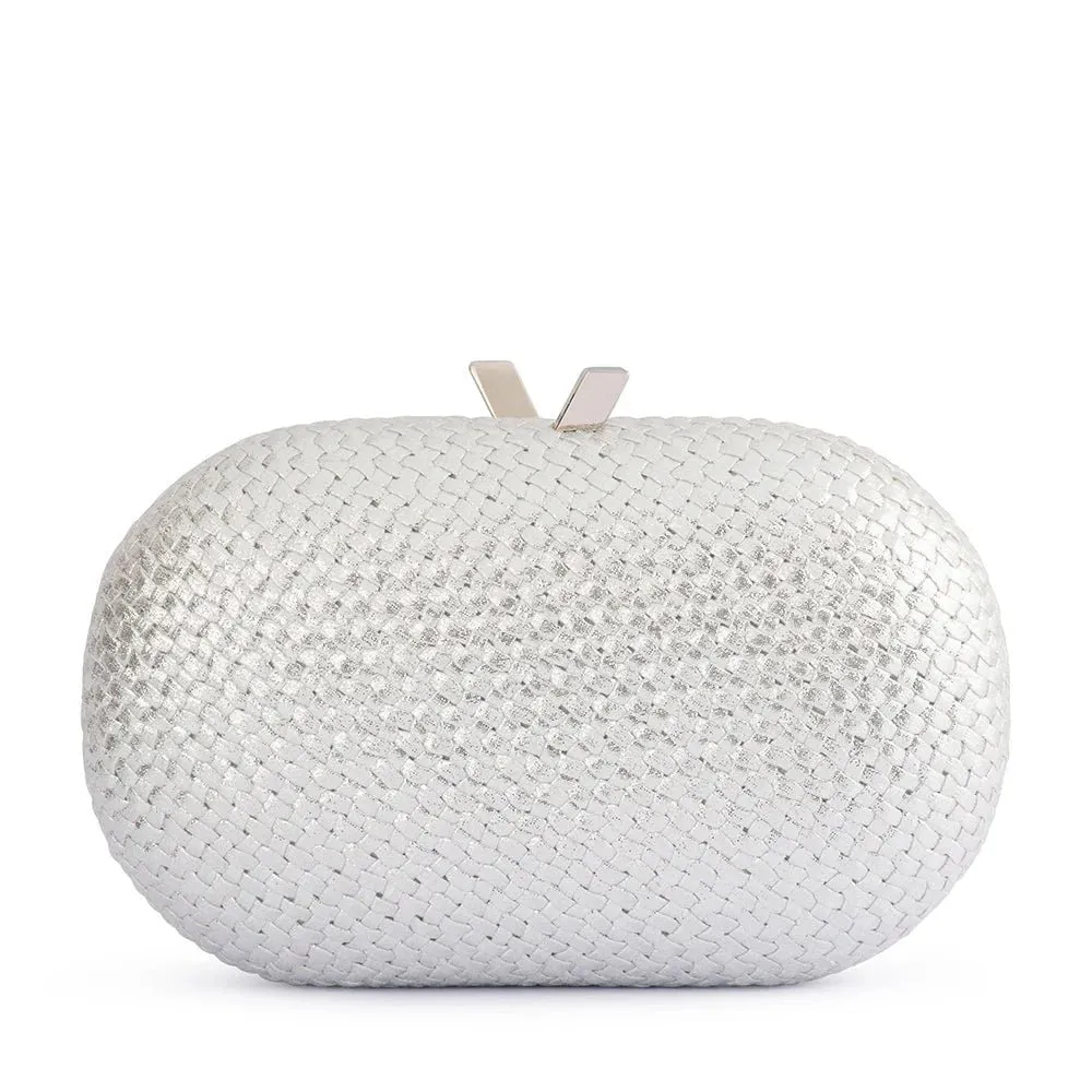 OB4813 LUCIA WOVEN OVAL CLUTCH