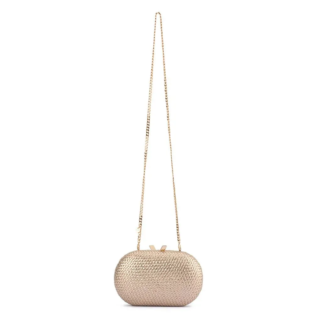 OB4813 LUCIA WOVEN OVAL CLUTCH