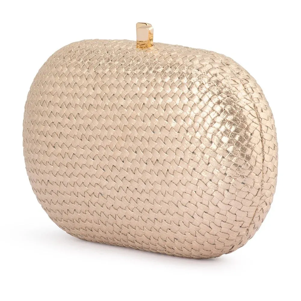 OB4813 LUCIA WOVEN OVAL CLUTCH