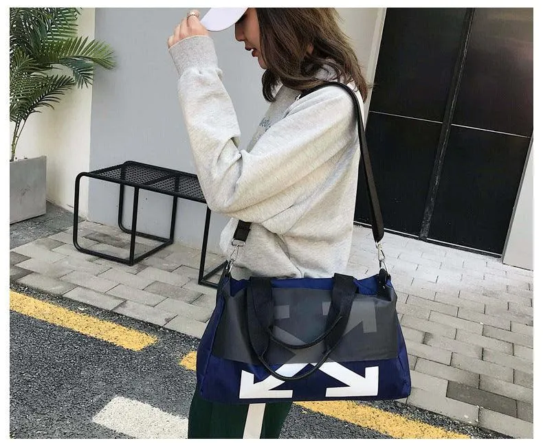 Offwhite Crossbody Smart Mini Outdoor Bag-Blue