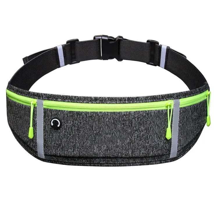 Outdoor Waterproof Belt Bag Sports Riding Mobile Phone Waist Bag, Size:7 inch(Hemp Grey)