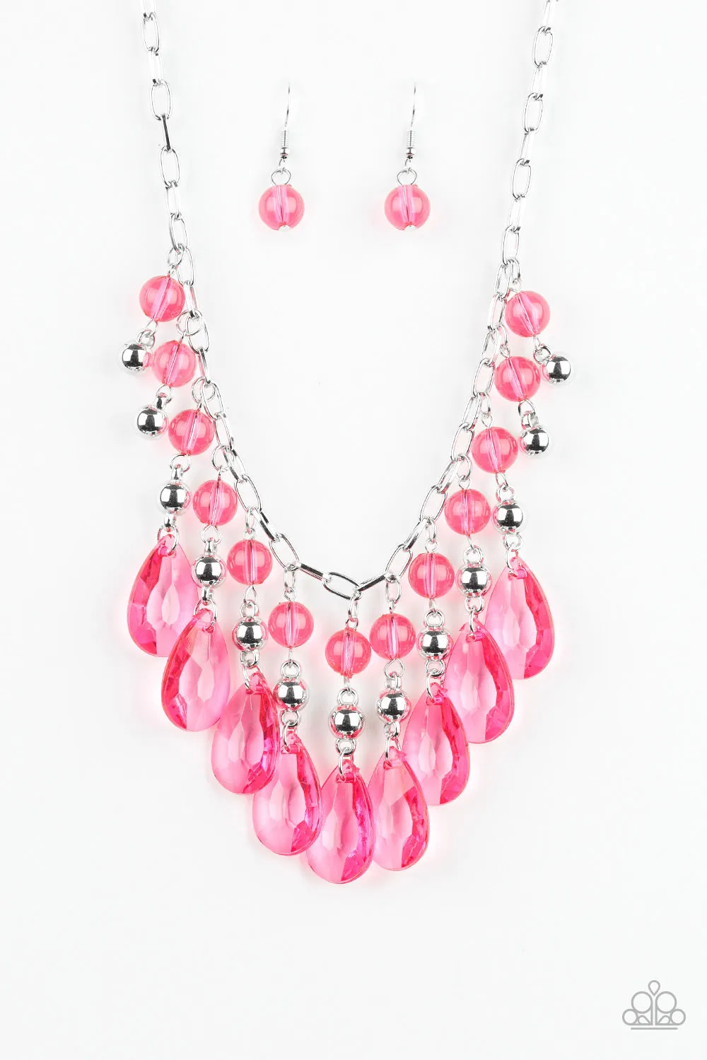 Paparazzi Beauty School Drop Out Necklace Pink