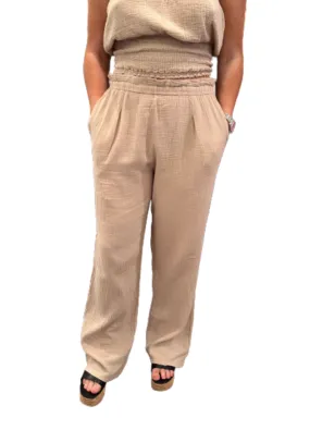 Paper Bag Waist Wide Leg Pant