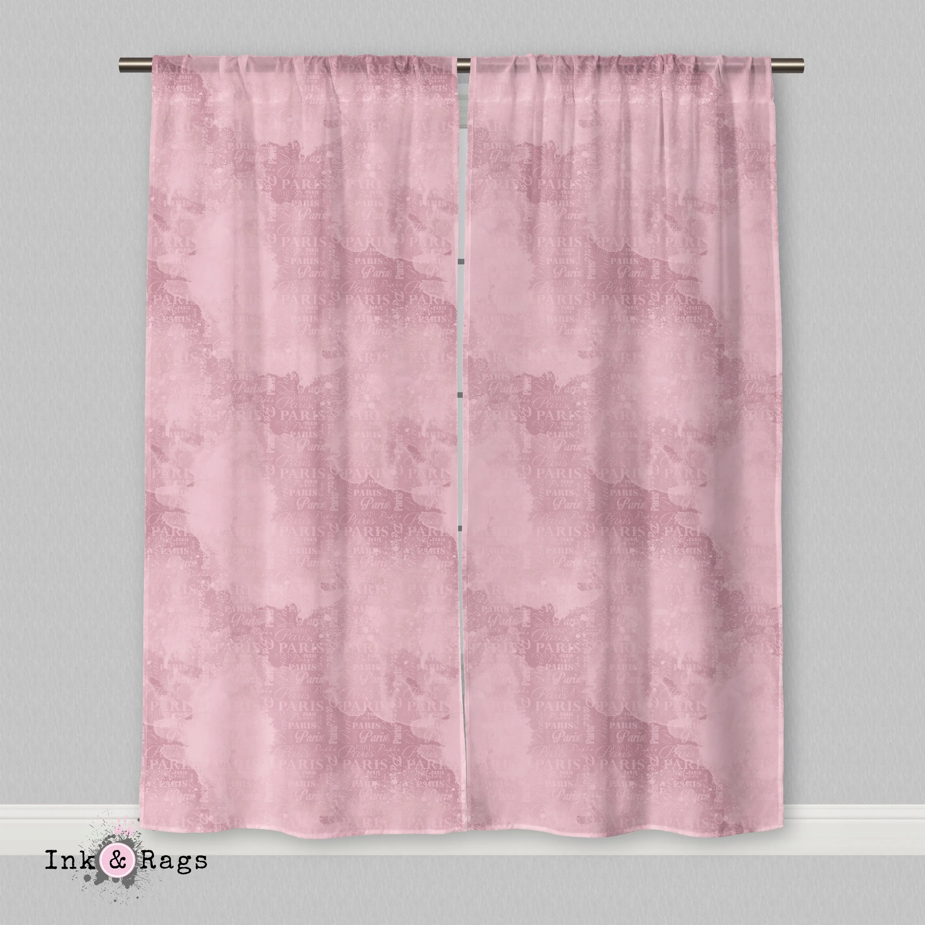 Paris Pink Shopping Spree Curtains