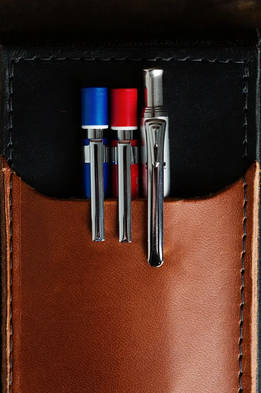 Pen Caddy | Leather Pen Wallet for your Notebook