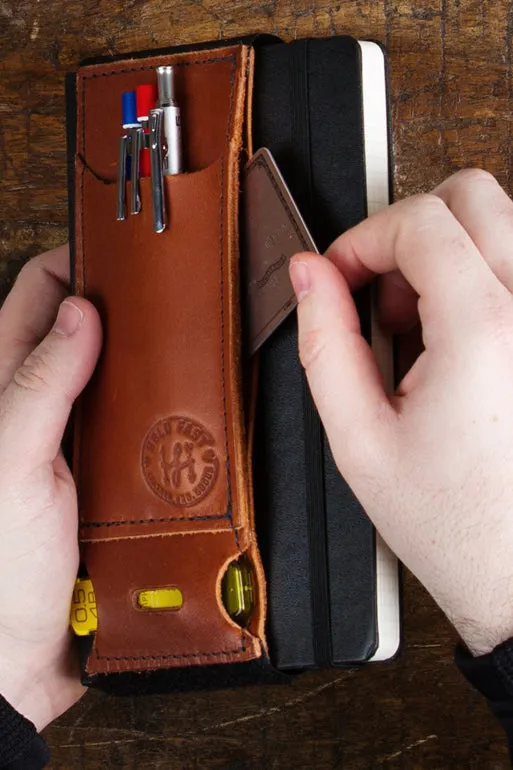 Pen Caddy | Leather Pen Wallet for your Notebook