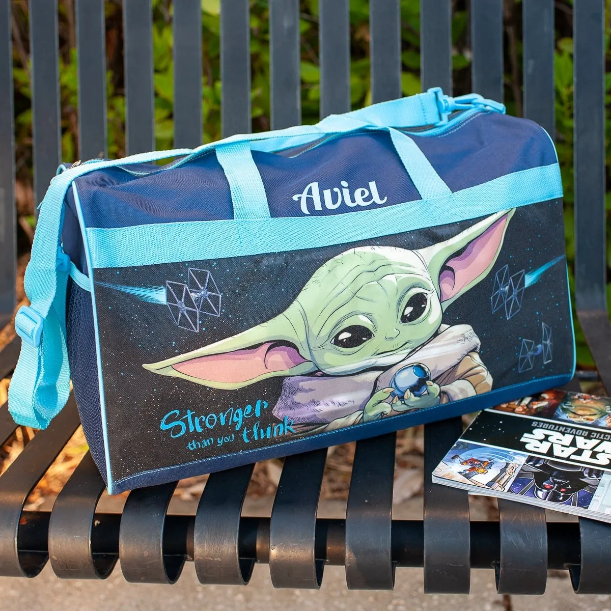 Personalized Kid's Travel Duffel Bag - Baby Yoda