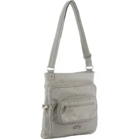 Pierre Cardin Nylon Anti - Theft Cross Body Bag Taupe - 29x6x35cm