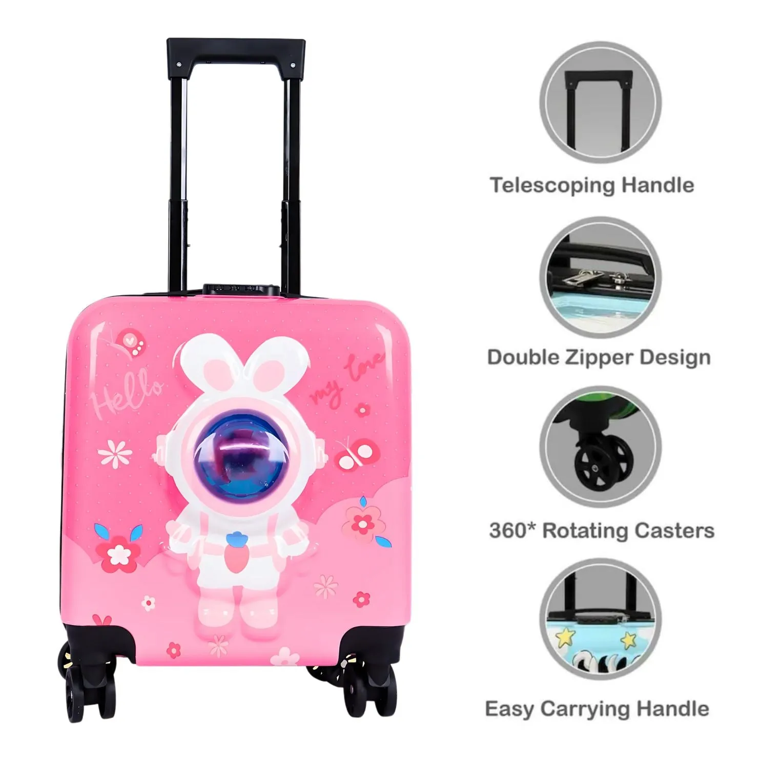 Pink Astronaut Dreamer Trolley Bag/Suitcase