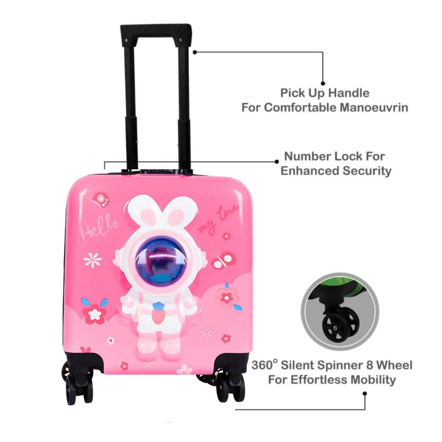 Pink Astronaut Dreamer Trolley Bag/Suitcase