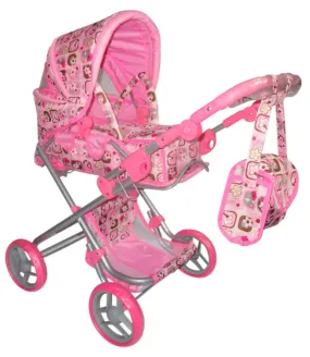 Playworld Pink Dolls Pram Large