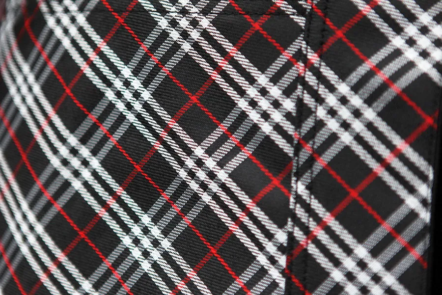 Pocket Cover Black and Maraschino Plaid