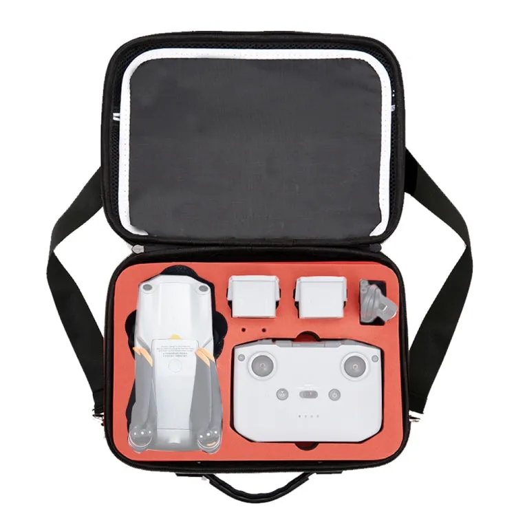 Portable Single Shoulder Storage Travel Carrying Cover Case Box with Baffle Separator for DJI Air 2S(Black   Red Liner)