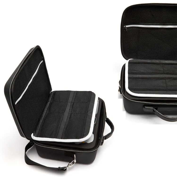 Portable Single Shoulder Storage Travel Carrying Cover Case Box with Baffle Separator for DJI Air 2S(Black   Red Liner)