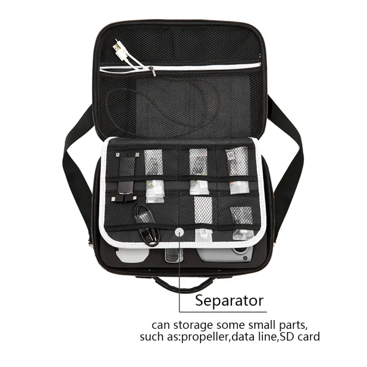 Portable Single Shoulder Storage Travel Carrying Cover Case Box with Baffle Separator for DJI Air 2S(Black   Red Liner)