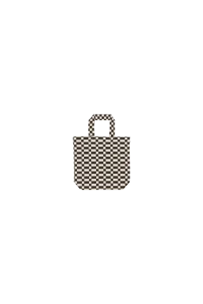 PORTER Ash Black/Off White Checkers - Small Tote bag