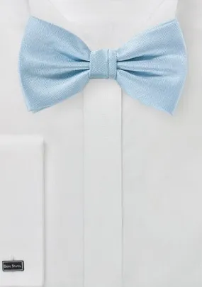 Powder Blue Herringbone Bowtie