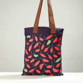 Purple - Nagaland Ghost Chilli Cotton Canvas Shoulder Bag