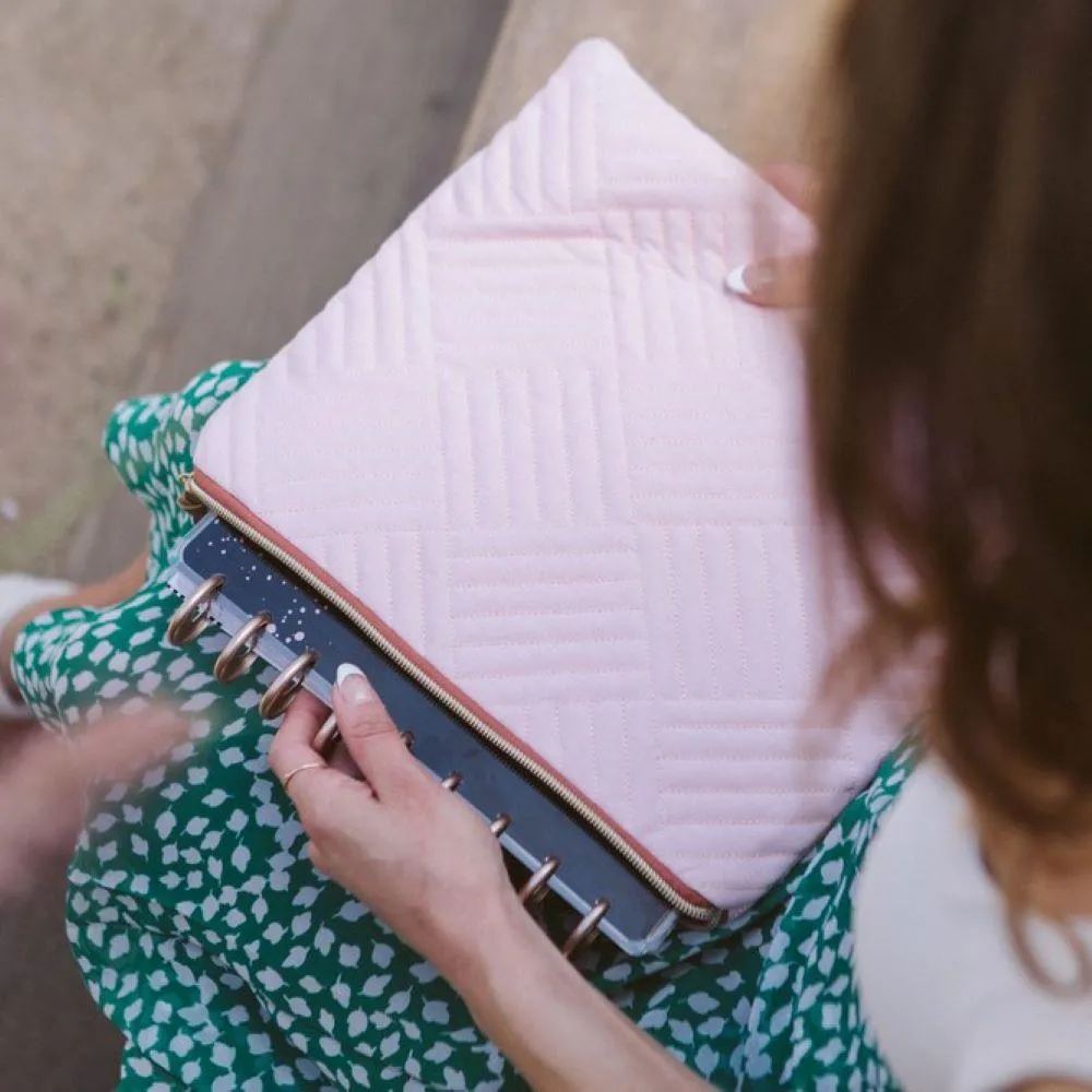 Quilted Blush Classic Zip Planner Sleeve