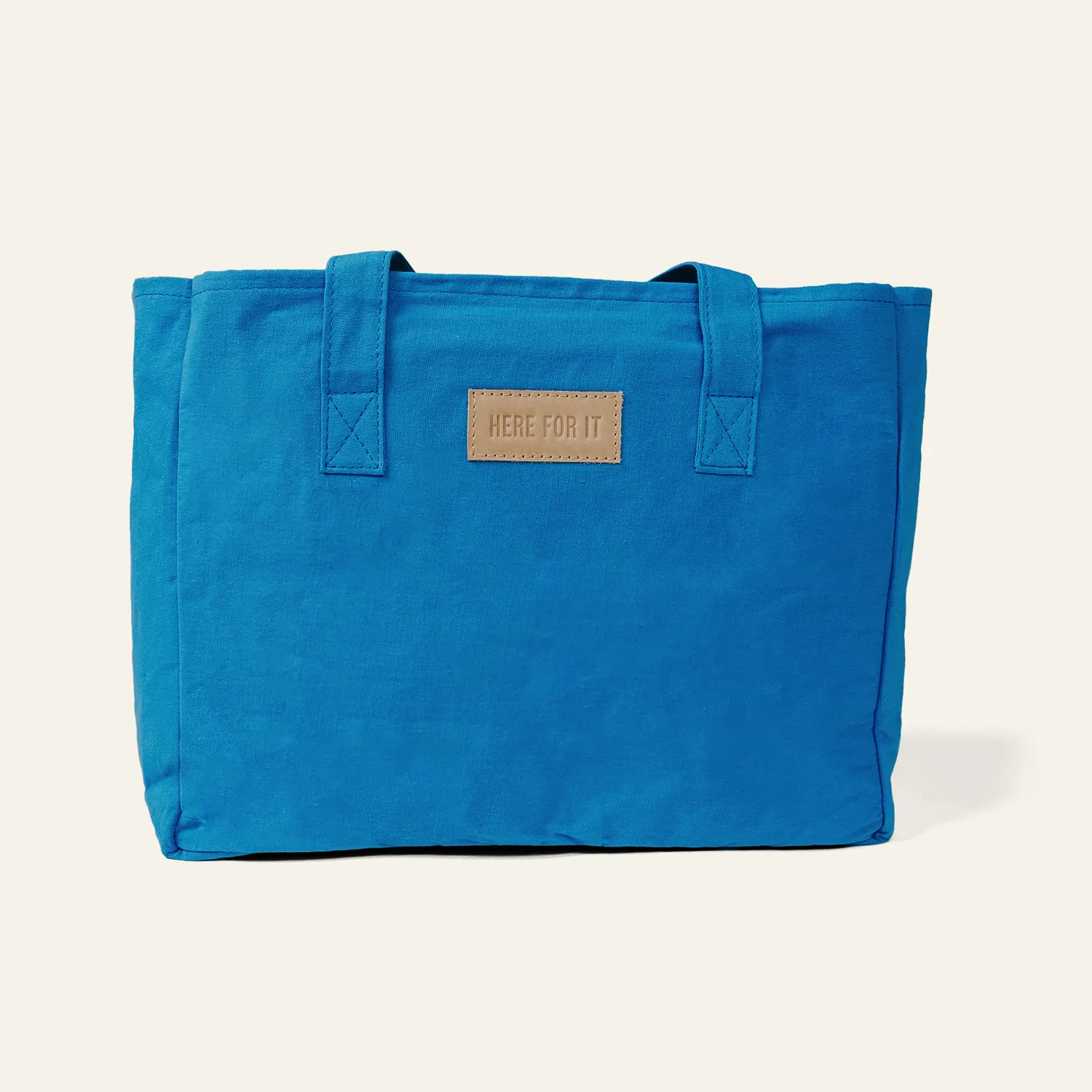 "Here for It" Blue Tote Bag - Carry 117