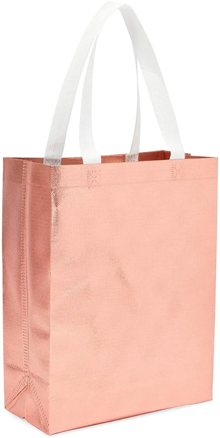 Reusable Grocery Tote Bag for Shopping (Large, Rose Gold, 20 Pack)