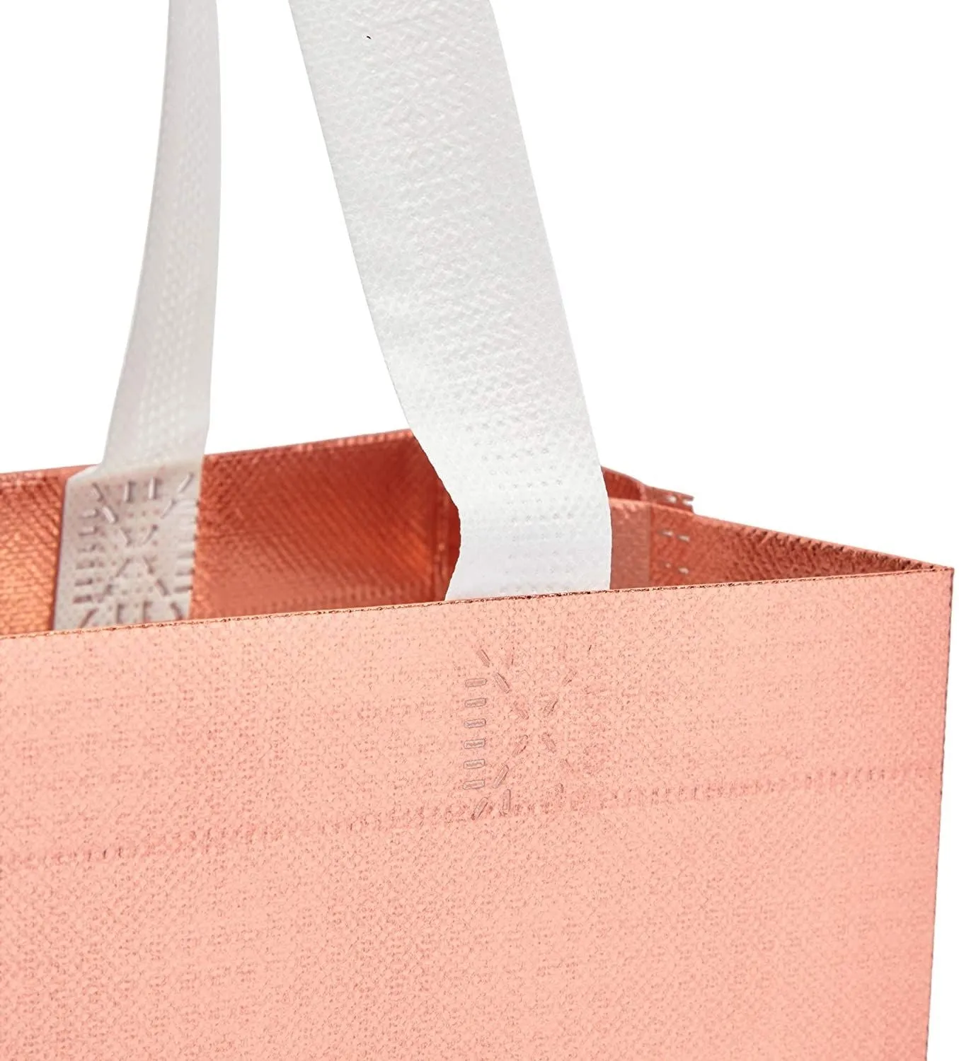 Reusable Grocery Tote Bag for Shopping (Large, Rose Gold, 20 Pack)