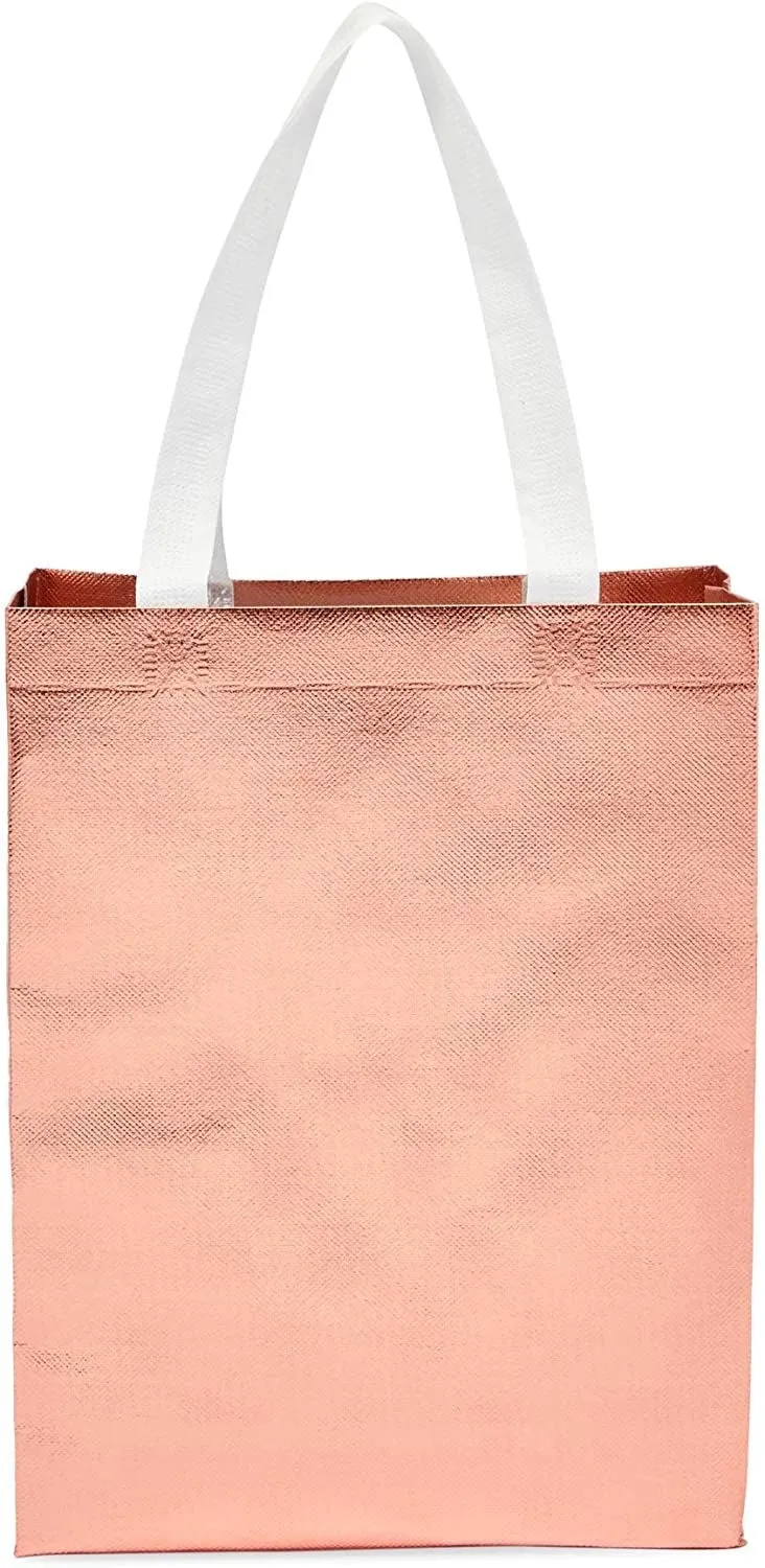 Reusable Grocery Tote Bag for Shopping (Large, Rose Gold, 20 Pack)