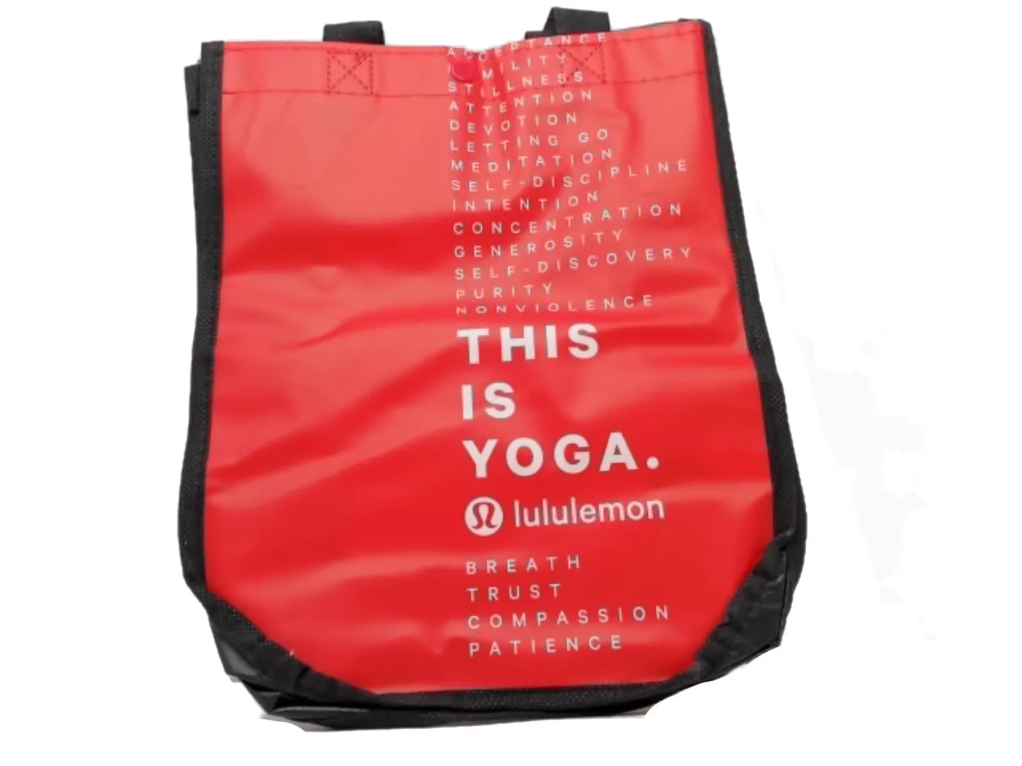 Reuseable Bag Red Small Lululemon "this Is Yoga"