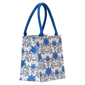 rockflowerpaper - TILLY BLUE GREEN Itsy Bitsy Reusable Gift Bag Tote