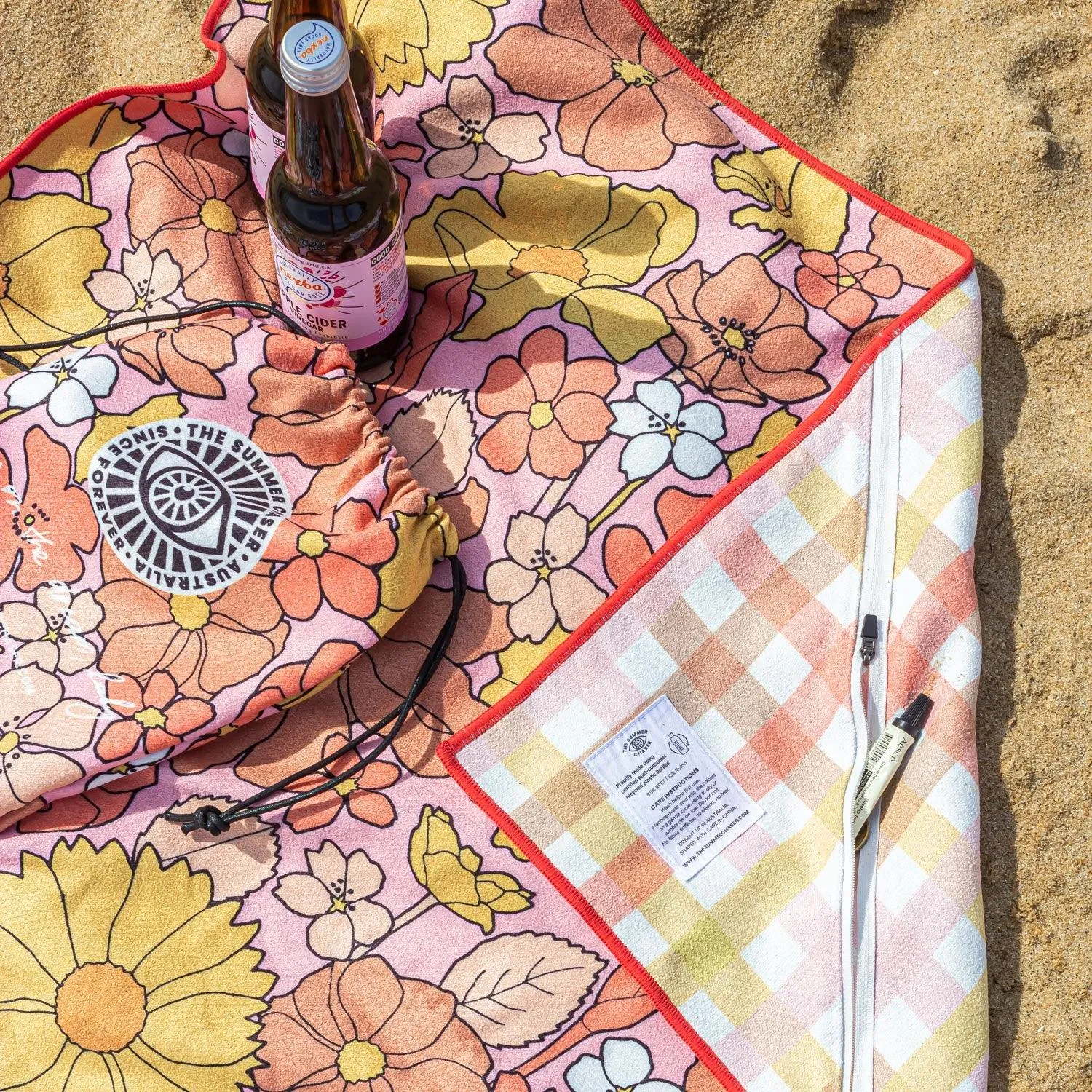 Sand Free Beach Towel, Flower Power