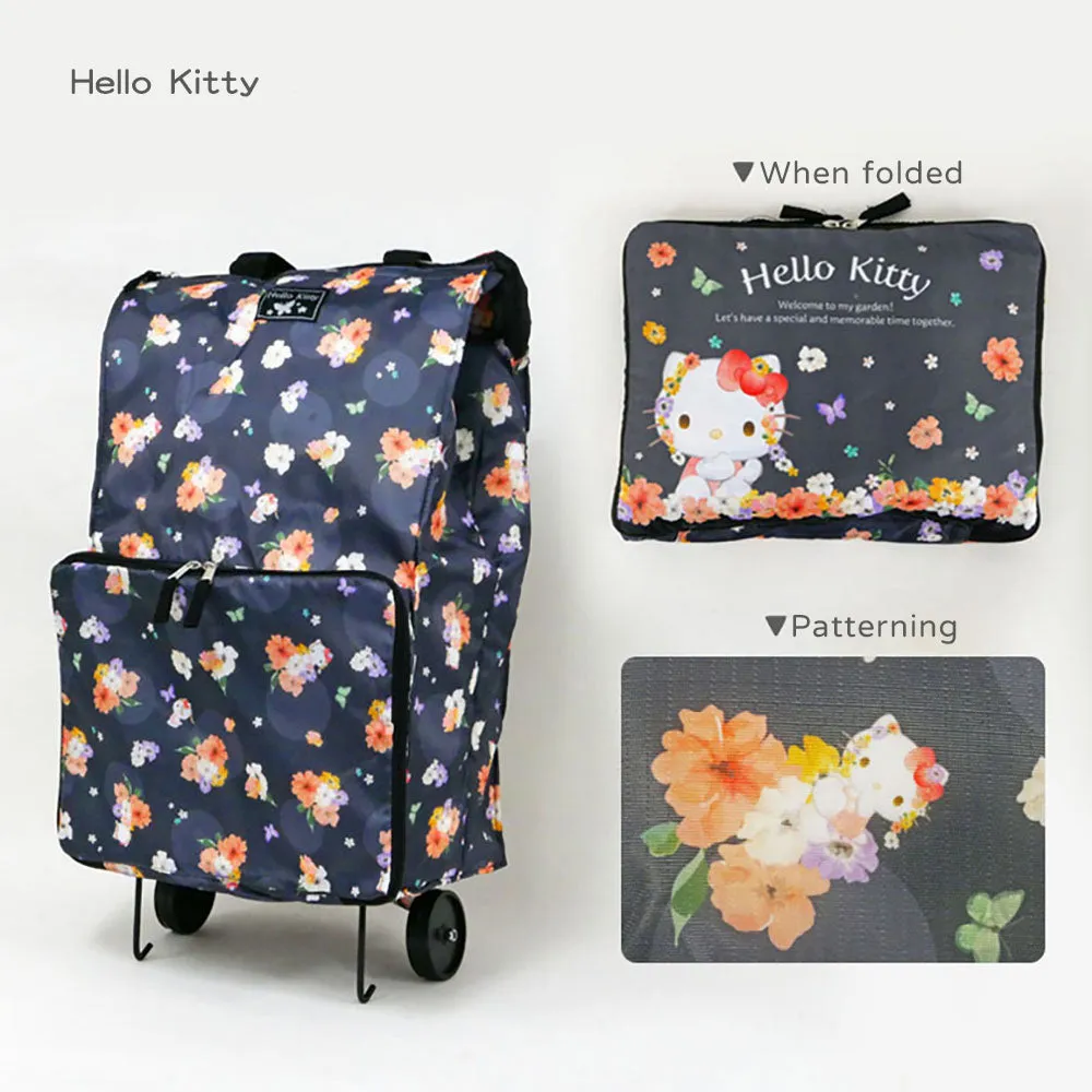 Sanrio hand trolley shopping bag, foldable eco-friendly bag, refrigerated shopping bag, trolley, oxford cloth, grocery shopping