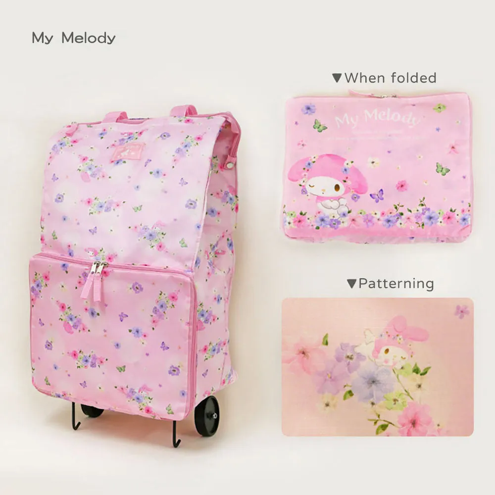 Sanrio hand trolley shopping bag, foldable eco-friendly bag, refrigerated shopping bag, trolley, oxford cloth, grocery shopping