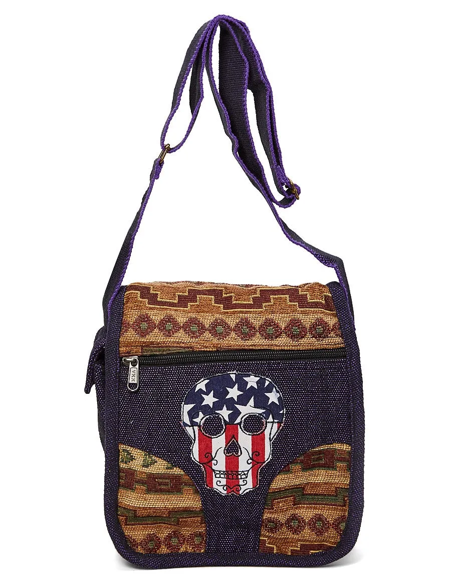 Skull Tribal Messenger Bag