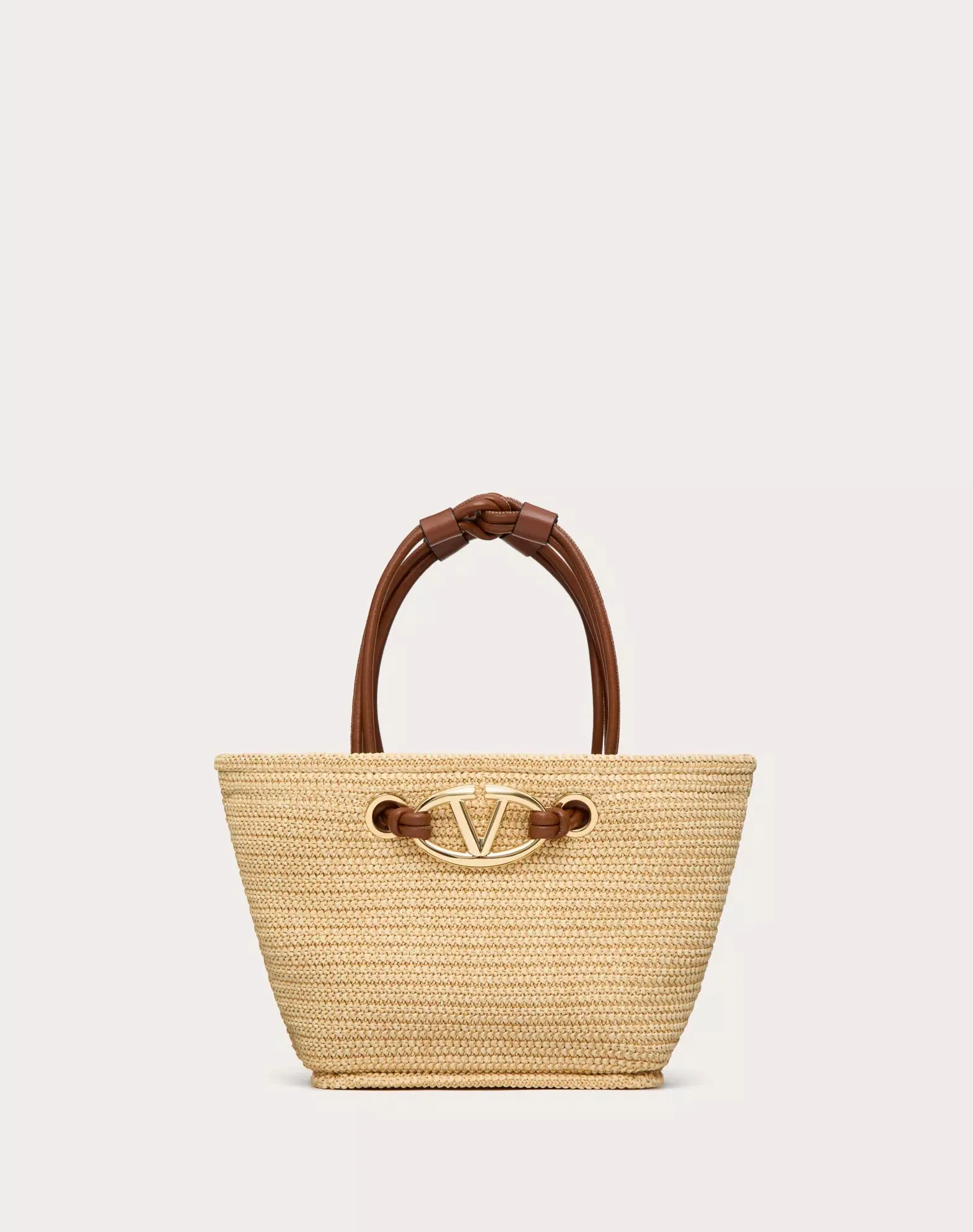 Small Valentino Garavani Escape Tote Bag In Raffia