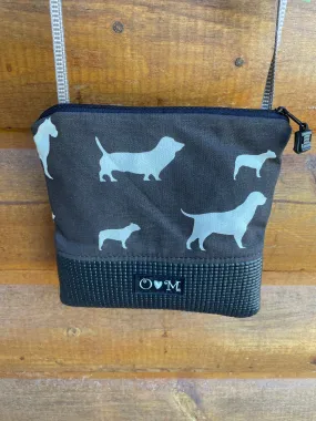 Stella Brown Cross Body Purse-Dog Print