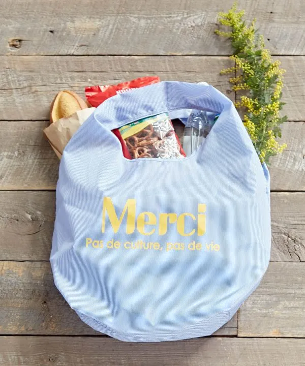 Striped Merci Shopping Bag