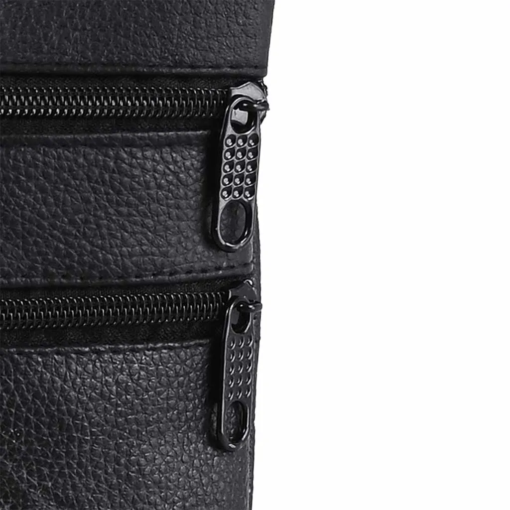 Stylish Leather Shoulder Bag Black Messenger Bag