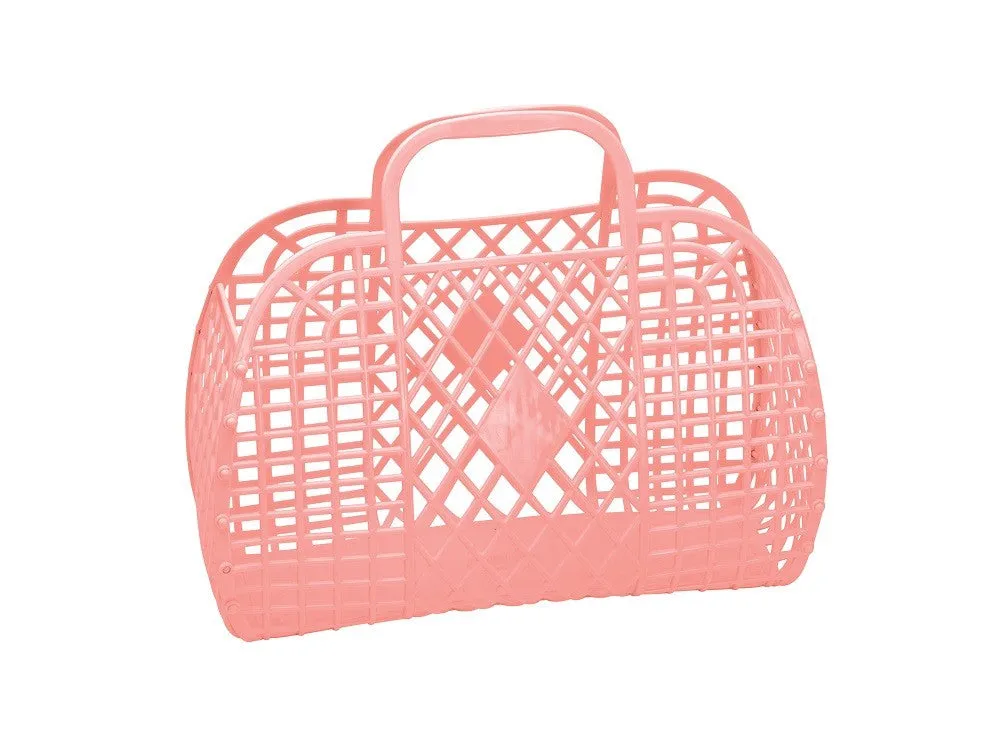 SUN JELLIES RETRO BASKET PEACH LARGE