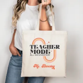 Teacher Mode Canvas Tote Bag