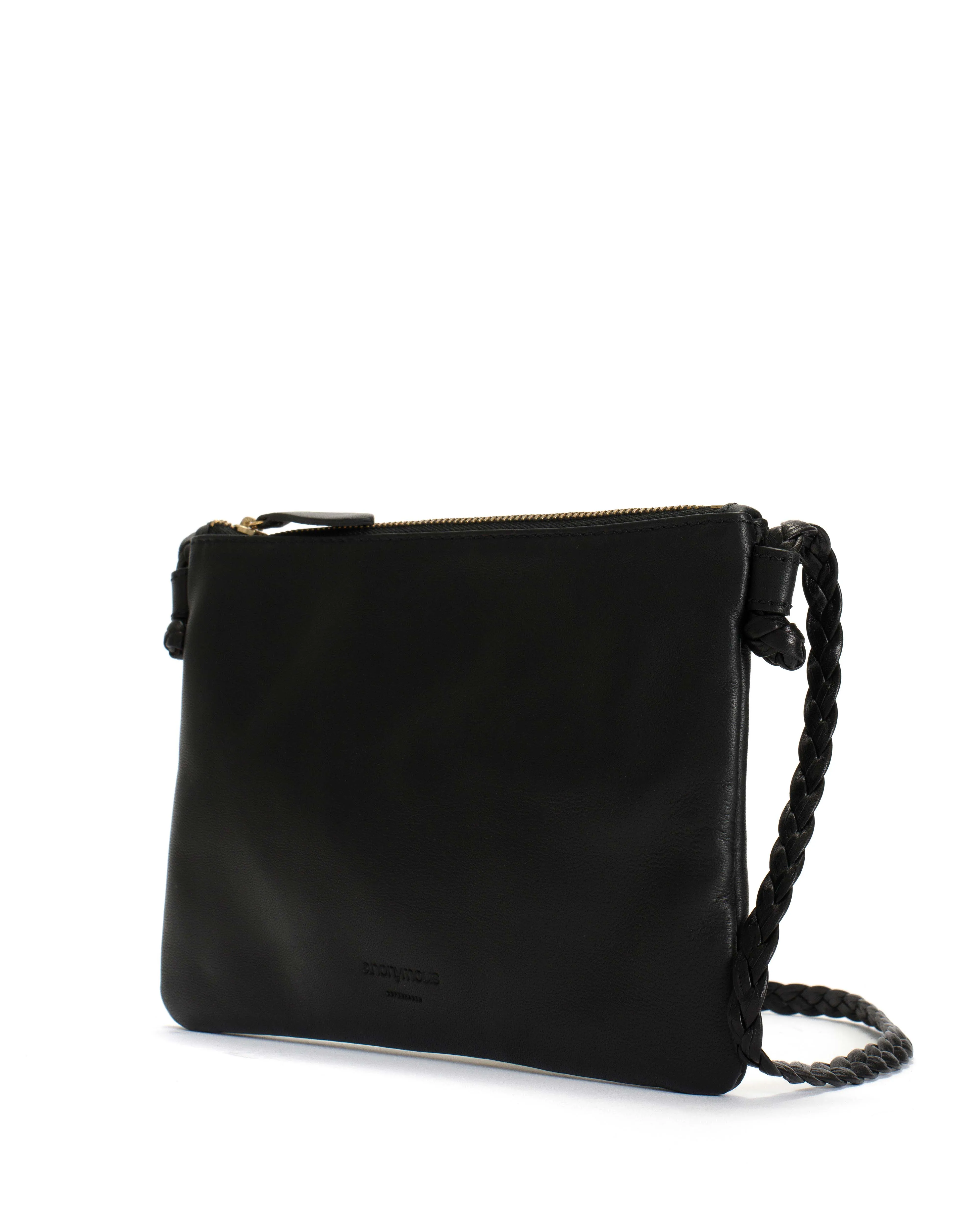 Thinna clutch Shiny lamb Black